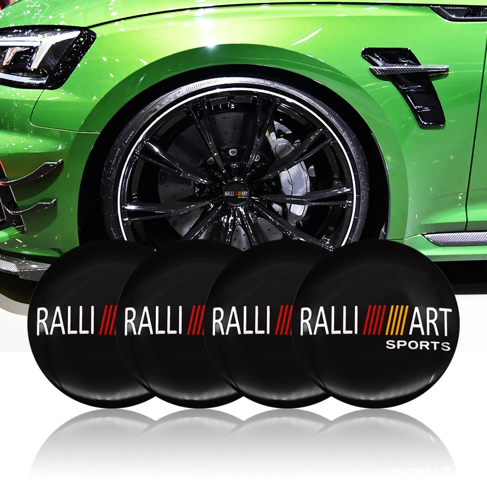 

4Pcs 56mm RALLI ART Sports Car Styling Car Rim Center Wheel Hub Cap Sticker For Mitsubishi ralliart Lancer 9 10 Asx Outlander 3
