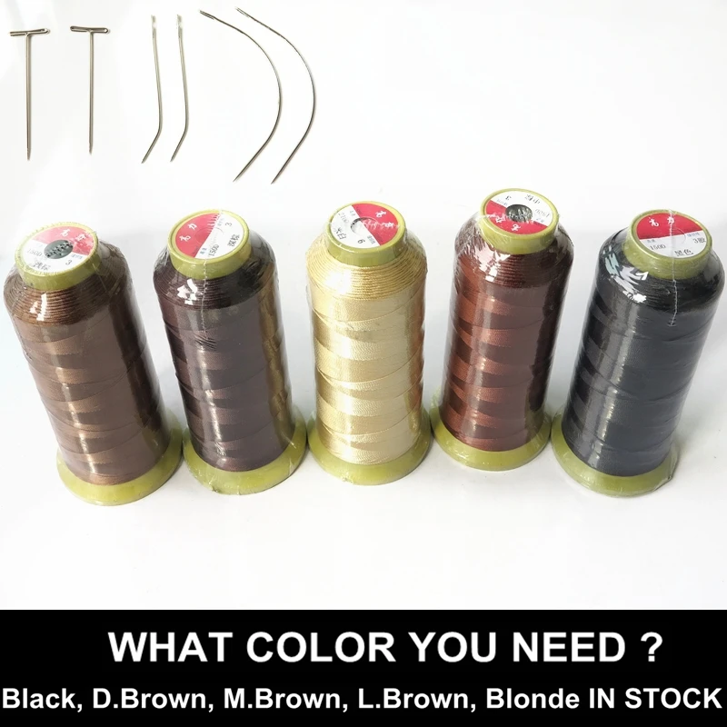 HARMONY 5 Pieces six stands of Nylon Weaving Thread for Hair Weaving with Weaving Needles Gift