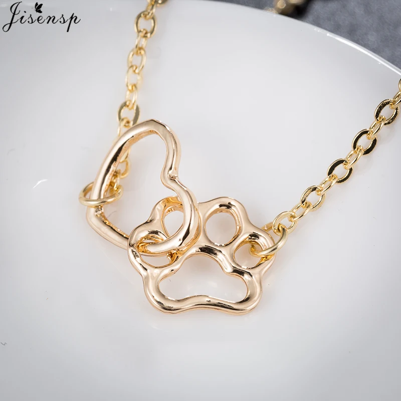 Pet Paw Footprint Bracelets Animal Tassut Cat Dog Love Heart Charm Bracelet jewelry for Women