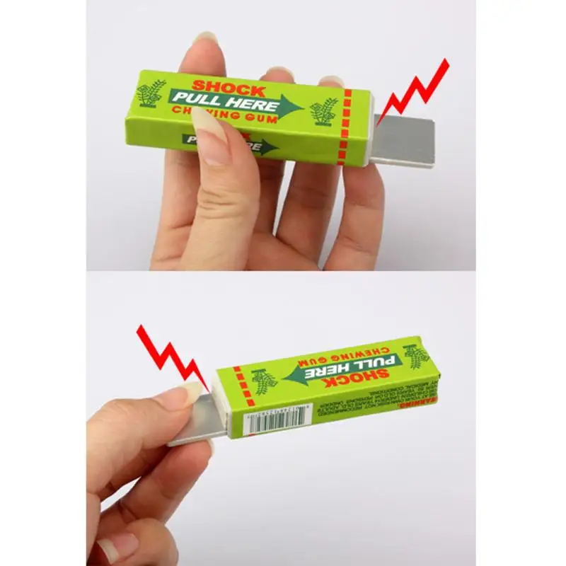 Safety Trick Joke Toy Electric Shock Shocking Chewing Gum Pull Head Chewing gum Gags& Practical joke toy