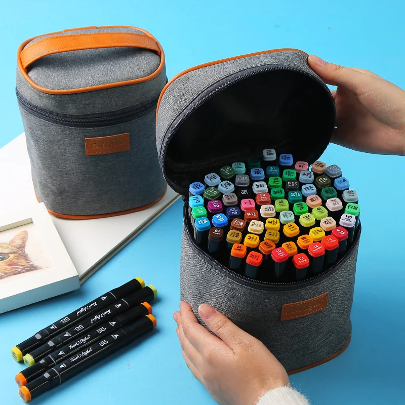 Mark pen student animation design black bar set double head color single full of hand-painted art supplies | Канцтовары для офиса