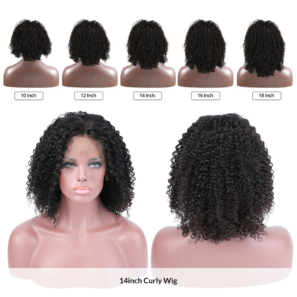 Luvin Short Bob Deep Wave 180 Density Lace Front Human Hair