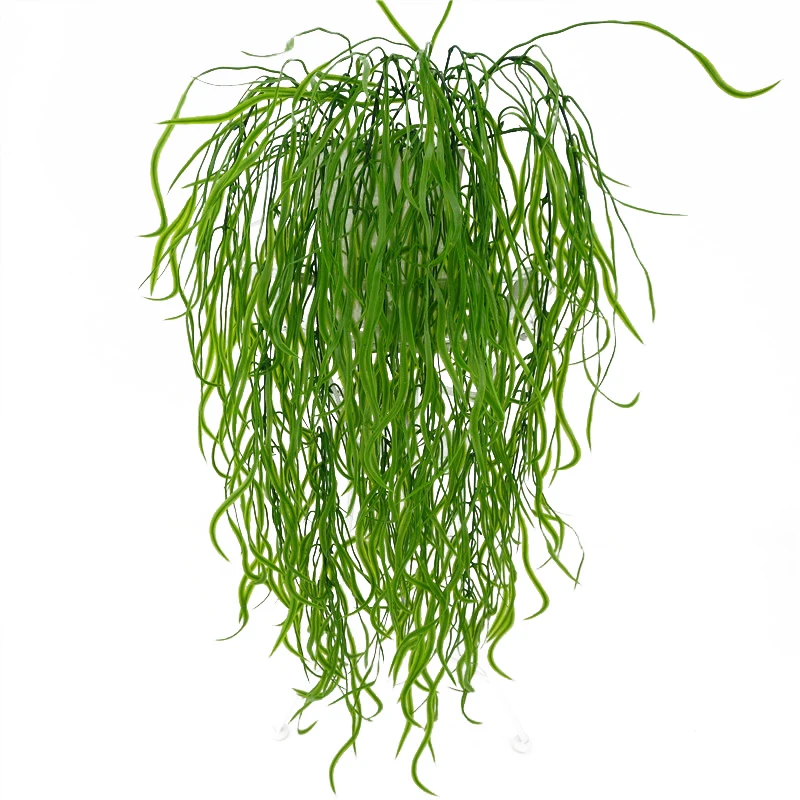 1pc Artificial Plant fake Flower Green Plants Wall Hanging Leaf Home Office Wall Mounted Hang Plastic Plants Decor DIY