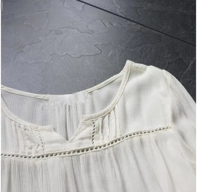 Y16013 новые весенние блузки для маленьких девочек, однотонные белые топы с длинными рукавами для девочек, модная одежда для девочек в Стиле Лолита