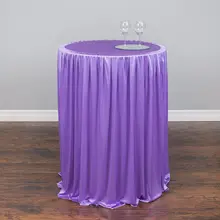 Высокая скатерть для журнального столика Свадебная вечеринка шифон растягивающаяся скатерть для складных столов круглый стол юбки с скатертями