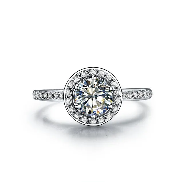 CHARLES& COLVARD 3CT Moissanite алмазное обручальное кольцо из стерлингового серебра ювелирные украшения девушка любовь лучшие ювелирные изделия