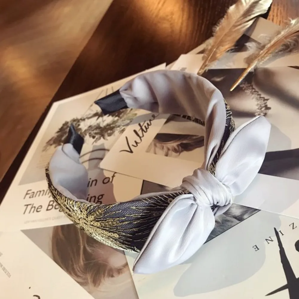 Мода цветок обруч для волос Hairband Свежий Высокое качество ткань аксессуары волос большой повязка на голову для ребенка тюрбан оптовая