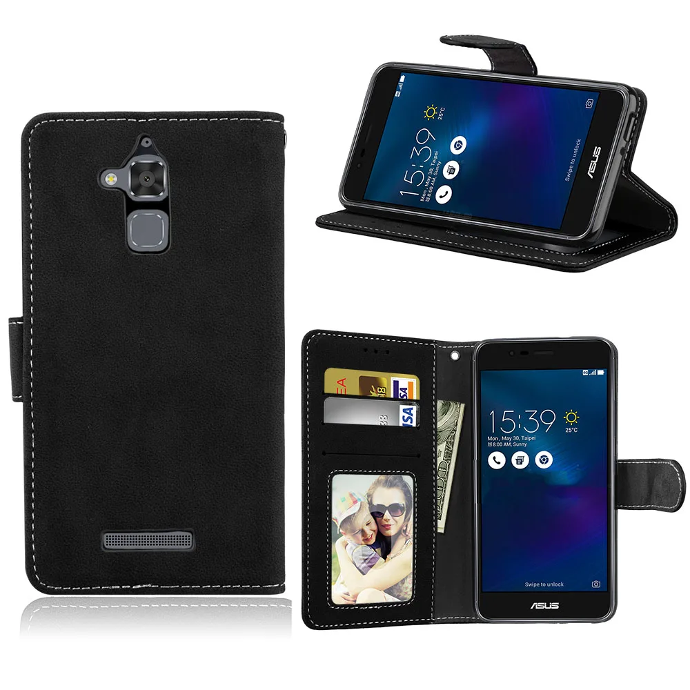 Кожаный чехол-книжка для Asus ZenFone 3 Max ZC520TL X008D, Винтажный чехол-кошелек, чехол-подставка и держатель для карт, сумки для Asus 3 Max