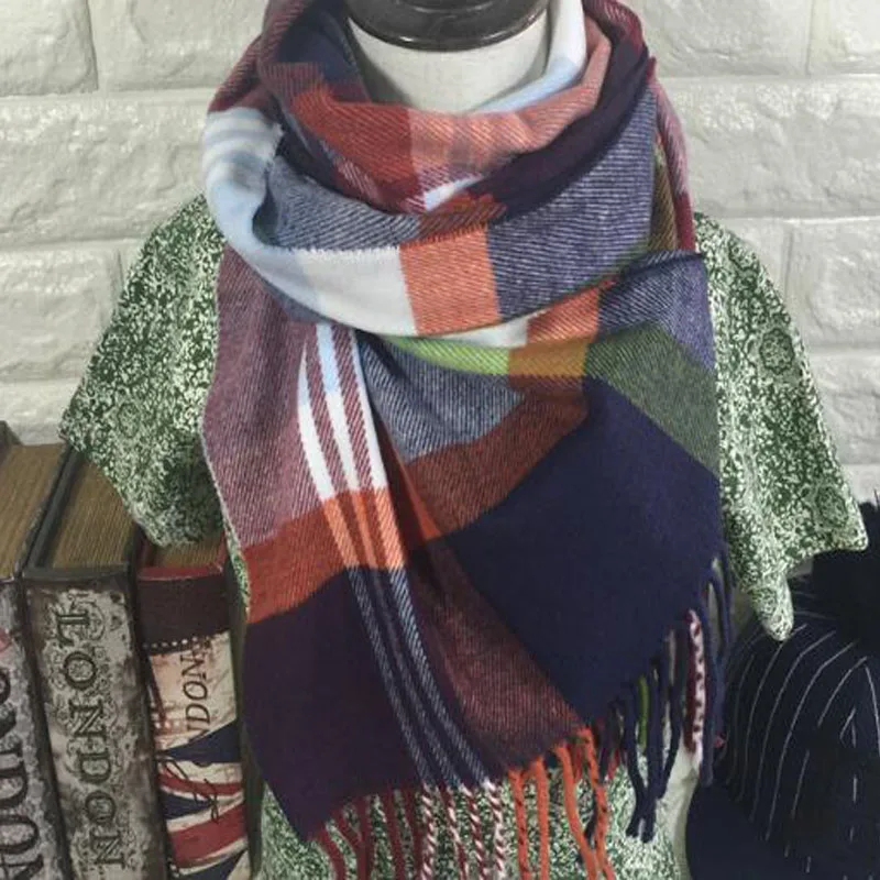 Stoles shawls scarves 2016 font b tartan b font scarf plaid scarf Children tassel new designer
