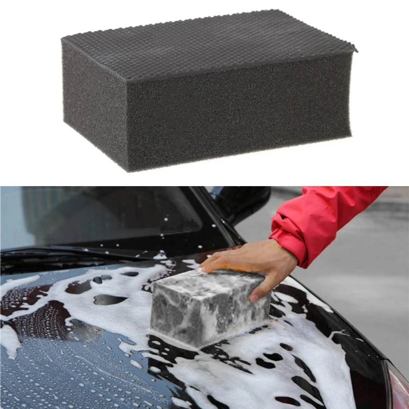 Car Cleaning Auto Magic Clay Bar Pad Sponge Block Cleaner Washing Eraser Black 10.5x7x4cm Car