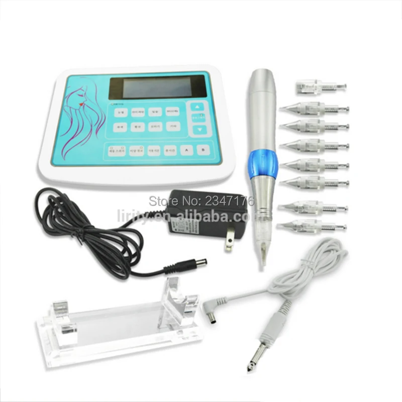 

1set professional digital permanent makeup machine tattoo gun kit tattoo machine handpiece device micro nano needles