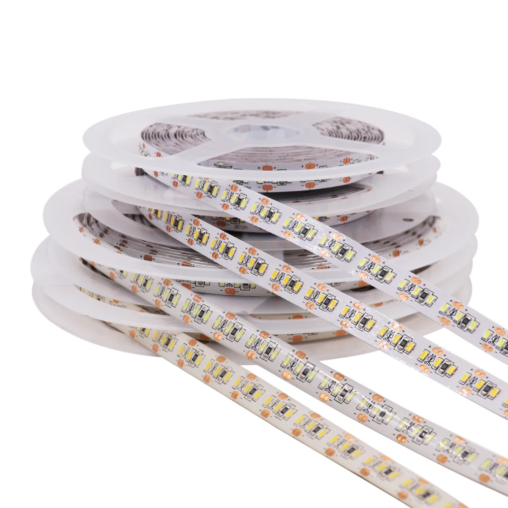 Супер яркая светодиодная лента 3014 SMD 5 м 1020 светодиодов гибкий 204 светодиодный ленточный светильник с диммером и адаптером питания 12В 5А ярче 2835
