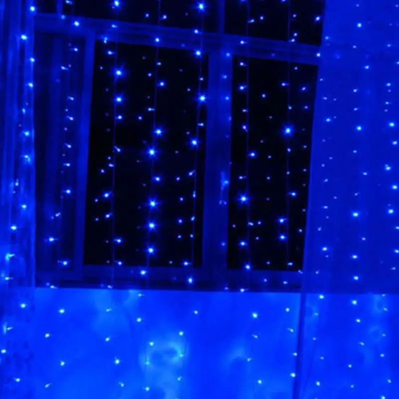 3 М * 6 м Led Занавес Сказочных Огней Свадьба Крытый Открытый Рождество Garden Party синий