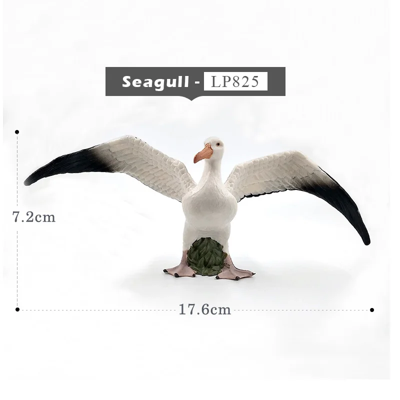 Милая имитация Чайка, птица дятел, искусственные животные, модель, фигурка, пластиковое украшение, развивающая игрушка, подарок для детей - Цвет: Seagull bird