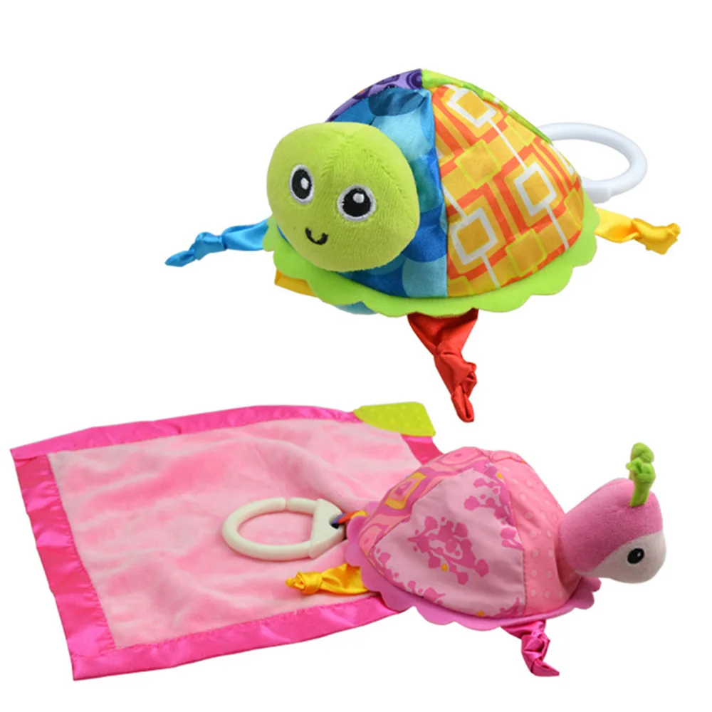 Детские CuteTurtle погремушки для младенца, полотенце для подвеска на коляску кроватку успокоить успокаивающие куклы передник игрушка-черепаха