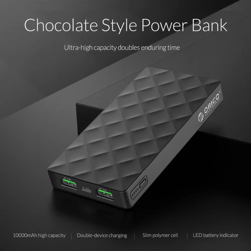  ORICO 10000mAh Polymer Power Bank Portable Handy Externe USB Batterie Versorgung Ladegerät Power Fü