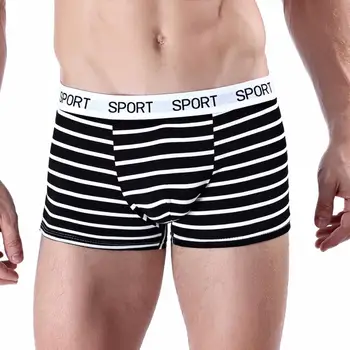

JAYCOSIN 2018 Underwear Men Boxer Fashion Men's Soft Striped Underpants Knickers Shorts Sexy Underwears 9121