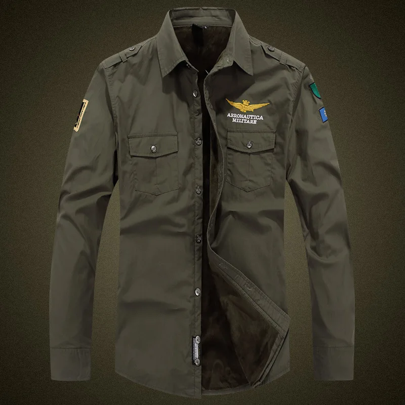 

New 2019 winter Thick Men's Casual Shirt fleece warm dress Shirt Men Slim Fit Brand Long Sleeve Shirts plus size men's clothing