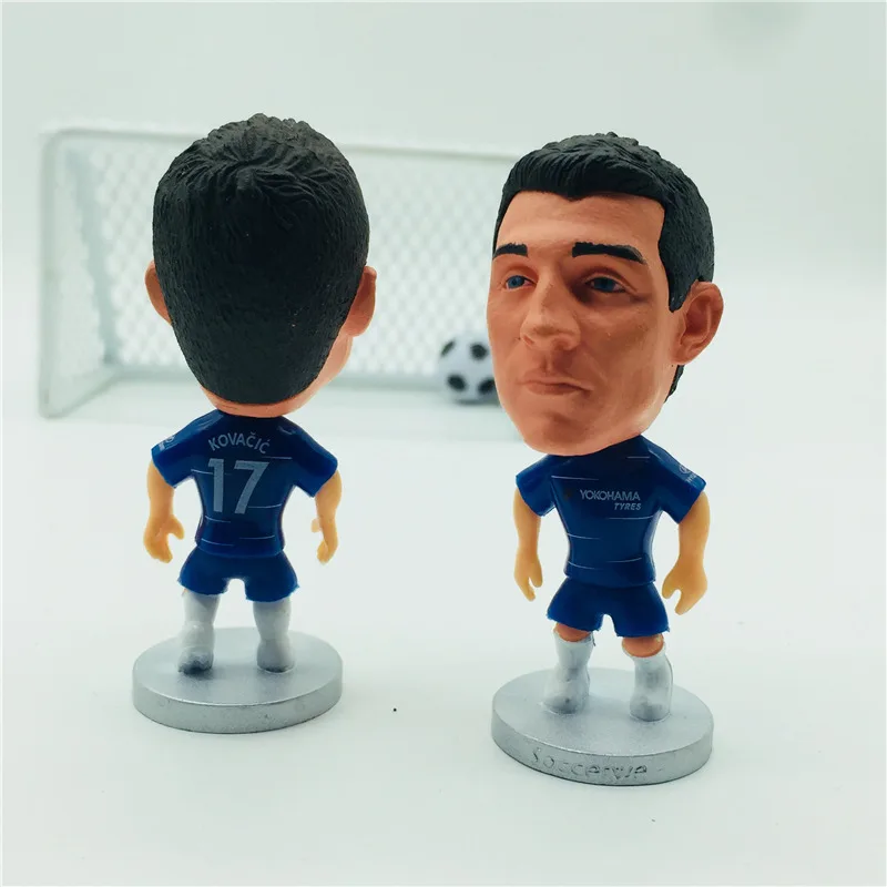 

Soccerwe Soccer Star Doll CHE 17#Mateo Kovacic Figurine Blue Kit 2019 Season