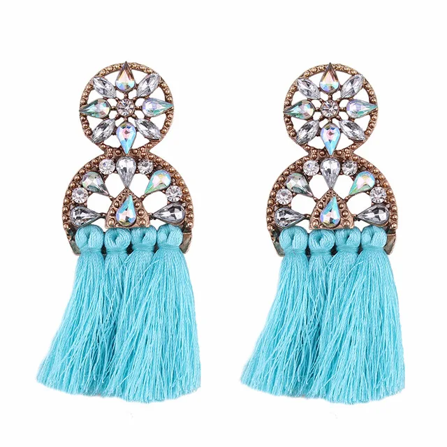 Tassel Brincos para Mulheres Casamento Longo Franjas