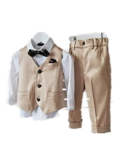 

BABY WOW Real Baby Boys Formal Suits for Weddings Roupa Infantil for Esmoquin Wedding Party 1-8T Baby Boy Clothes 80980