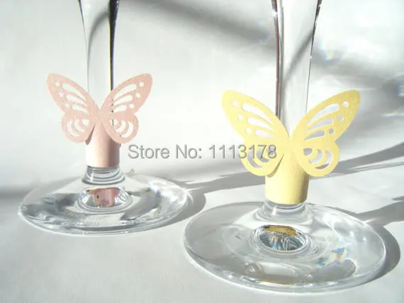 30pcs Eco Friendly Butterfly WINE GLASS TAGS, Pastel Table Settings ... 30pcs Eco Friendly Butterfly WINE GLASS TAGS, Pastel Table Settings ...