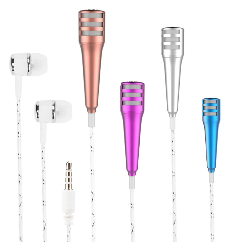 

Microphone for phone earphone kit music sound recorder smartphone wire karaoke Easy to Carry and Work with all smartphone