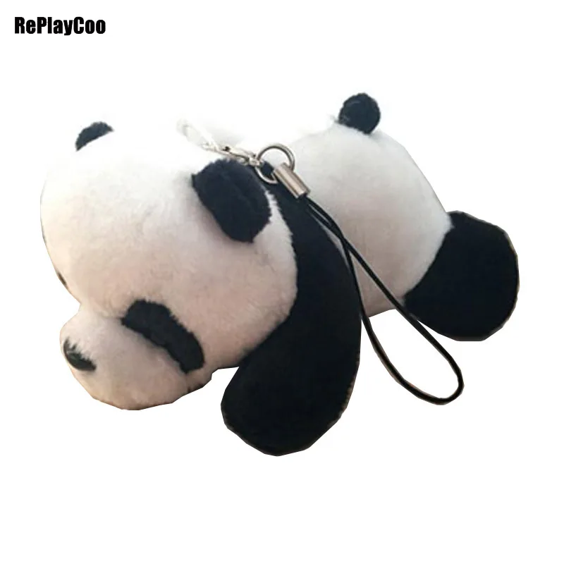 50pcs/lot Kawaii Panda Real Life Plush KeyChain Stuffed Plush Small