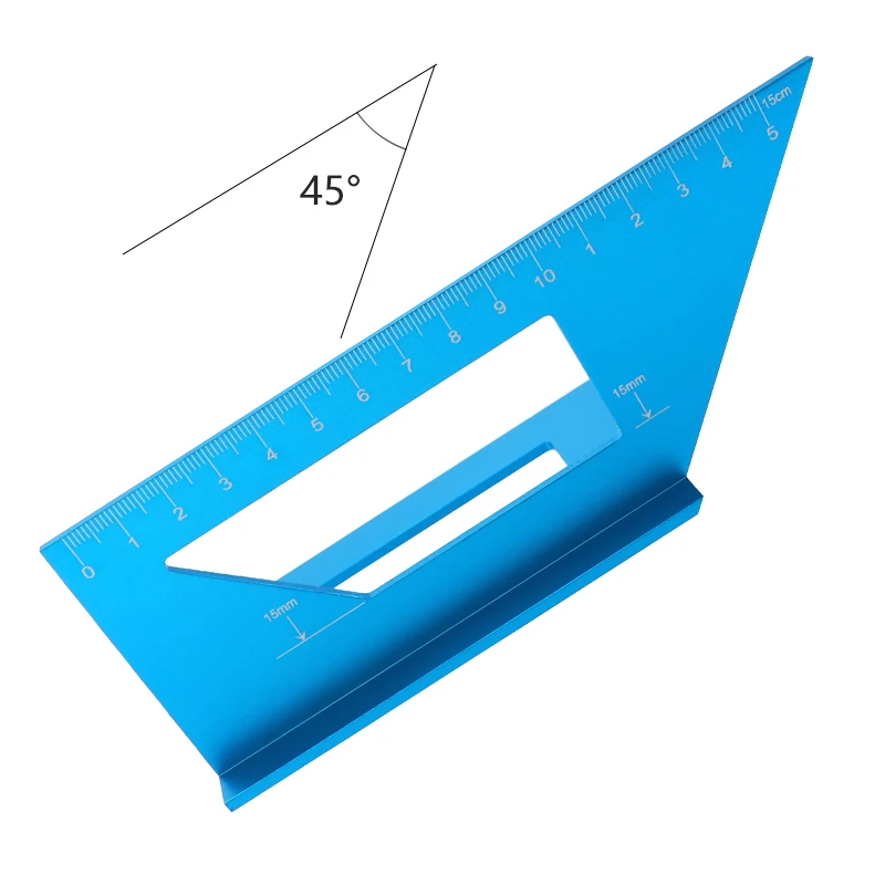 Деревообрабатывающая линейка квадратная 45 90 градусов метрический Калибр алюминиевый сплав маркировочный Калибр угол края измерительный инструмент