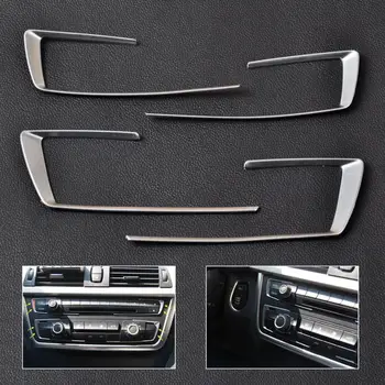 

CITALL 4pcs Matt Chrome Front Dashboard Center Console Cover Trim for BMW 3 4 Series F30 F31 F32 F34 F36 316 318 320 2014 2015