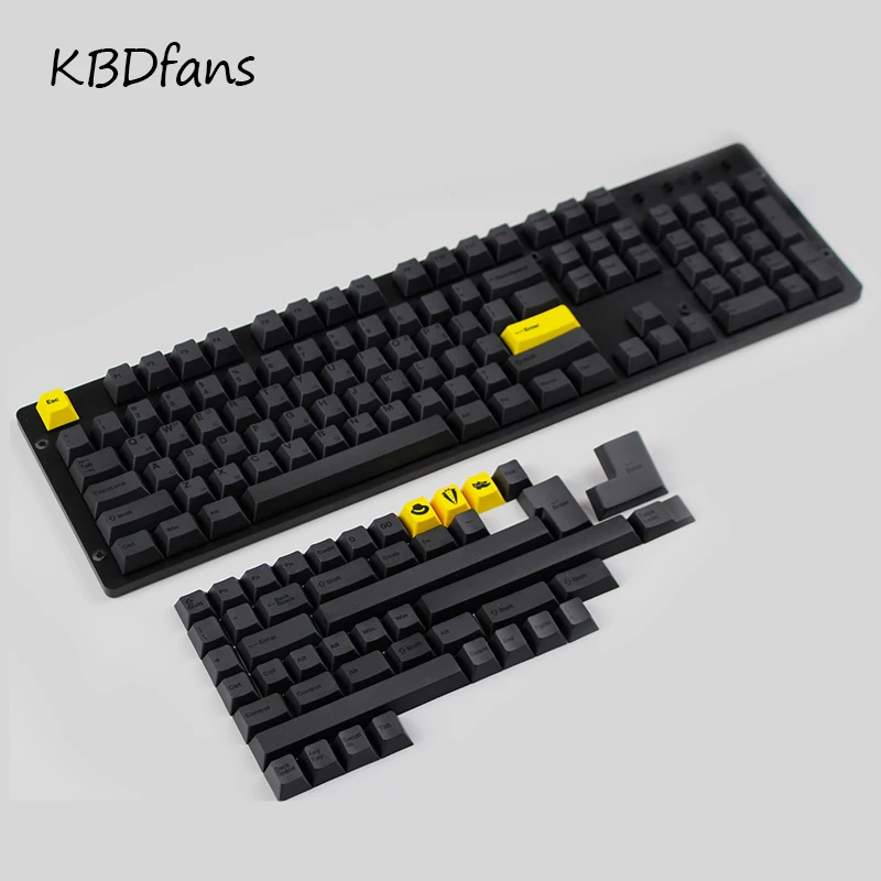 Kbdfans набор ключей с красителем, 152 клавиш, вишневый профиль для usb, механическая клавиатура, 1,75, съемник pbt ключей iso