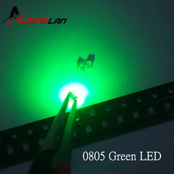 

1000PCS Free shipping Green 0805 SMD LED diodes light Pure Green Emerald 520-530nm 3.0-3.4v
