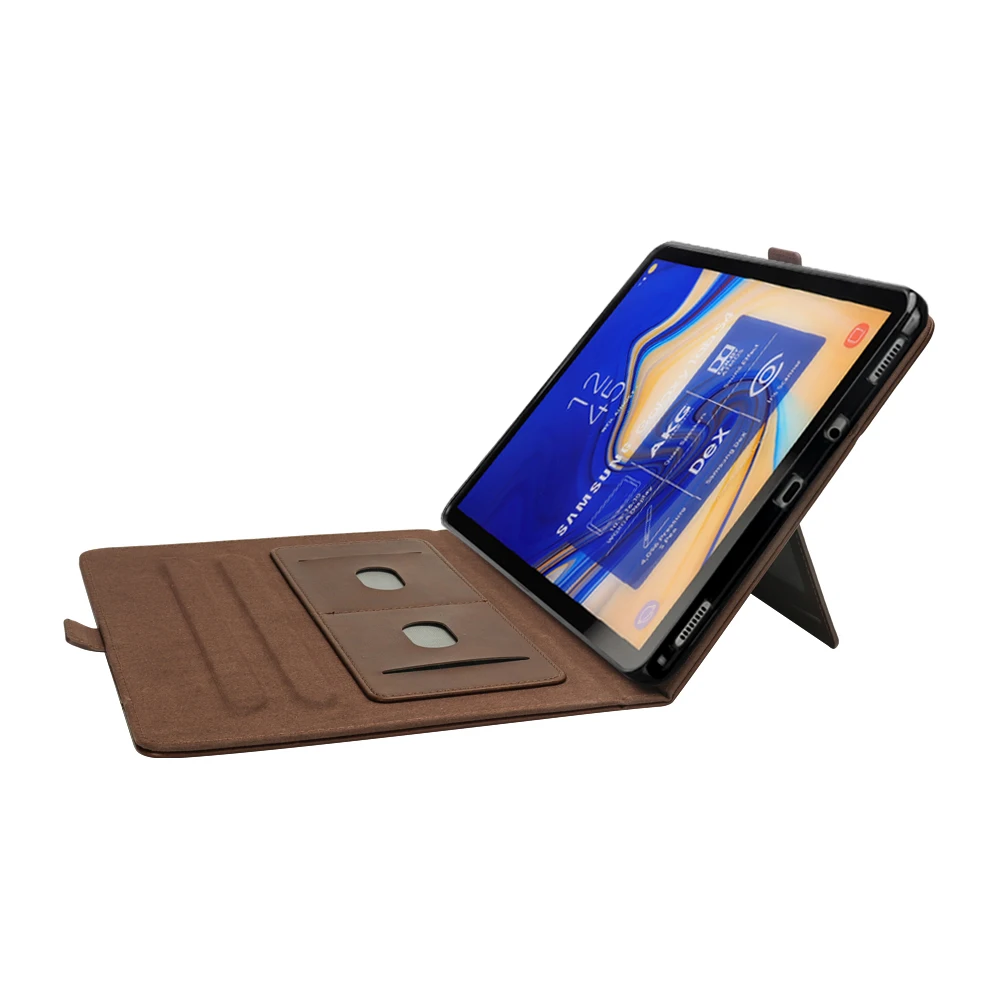 Бизнес кожаный чехол для Samsung Galaxy Tab S4 10,5 дюймов 2018 модель T830 с подставкой карандаш держатель и функция хранения