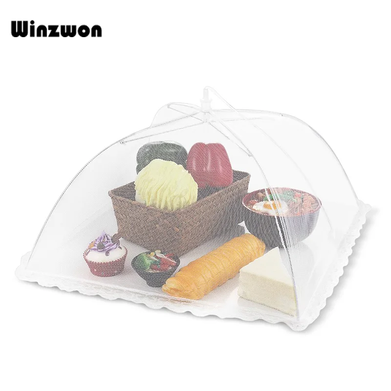 12-18inch Household Food Umbrella Cover Picnic Barbecue Party Anti Mosquito Fly Resistant Net Tent For Kitchen Dinner Table