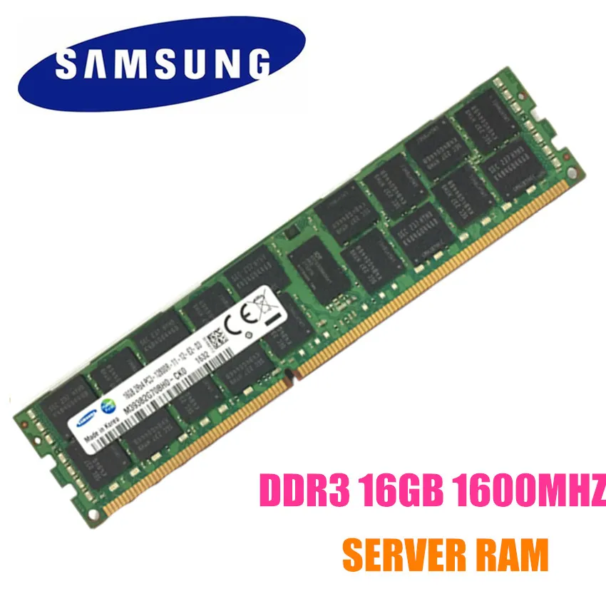 SAMSUNG 4 ГБ 8 оперативной памяти 16 Гб встроенной 4G 8G 16G DDR3 PC3 PC3L 10600R 12800R 14900R ECC REG 1600 МГц