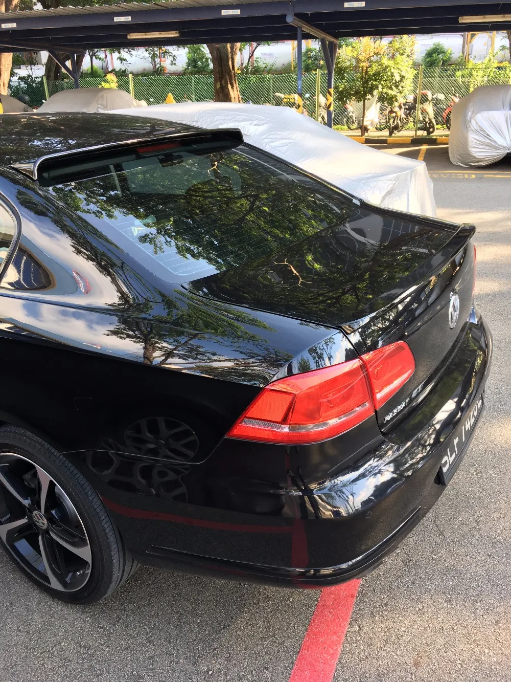Rqxr ABS заднее крыло задний багажник задний спойлер крыло козырек для volkswagen passat b7 2013