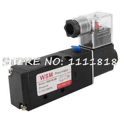 

4V210-08 2 Position 3 Way Pneumatic Solenoid Valve DC 24 Voltage 200mA