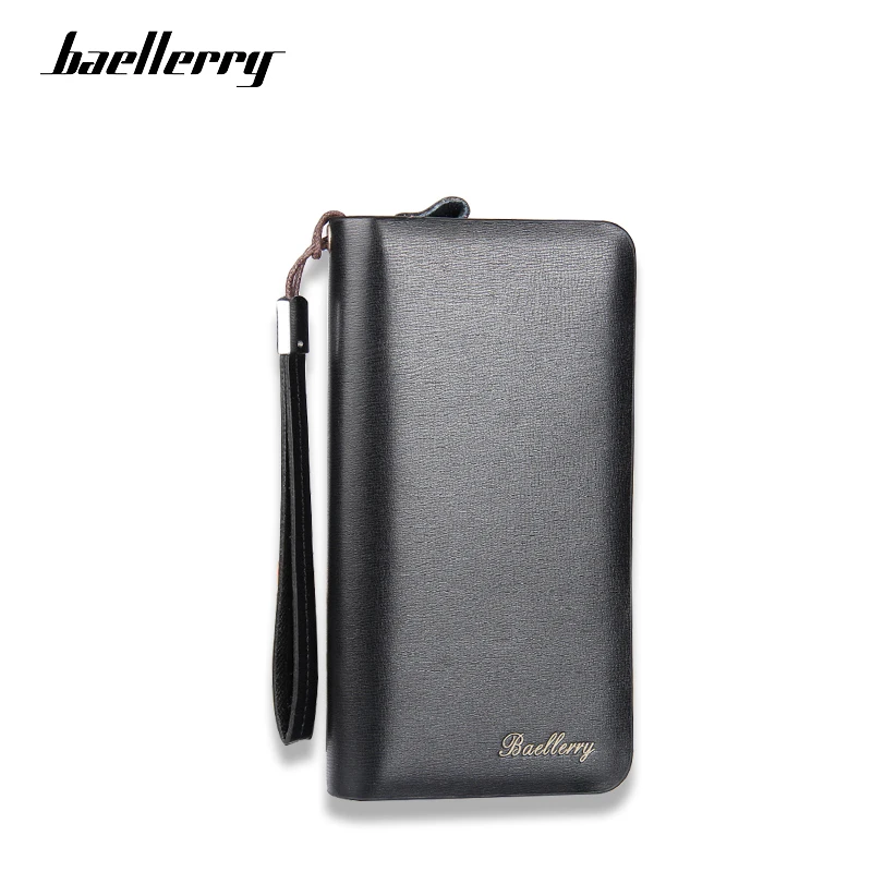 

Baellerry Men Wallets Classic Long Style Card Holder Male Purse High Guality Double Zipper Large Capacity Luxury Wallet for Men