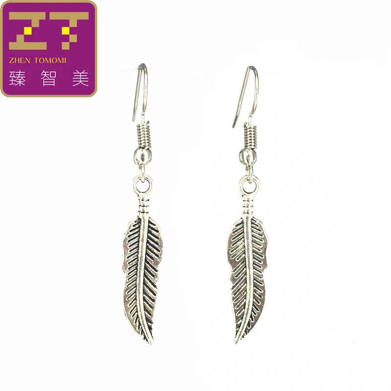 Hot fashion drop earrings Bijoux Wholesale Retro feather Statement earrings 2016 new listing dangling earrings for women jewelry