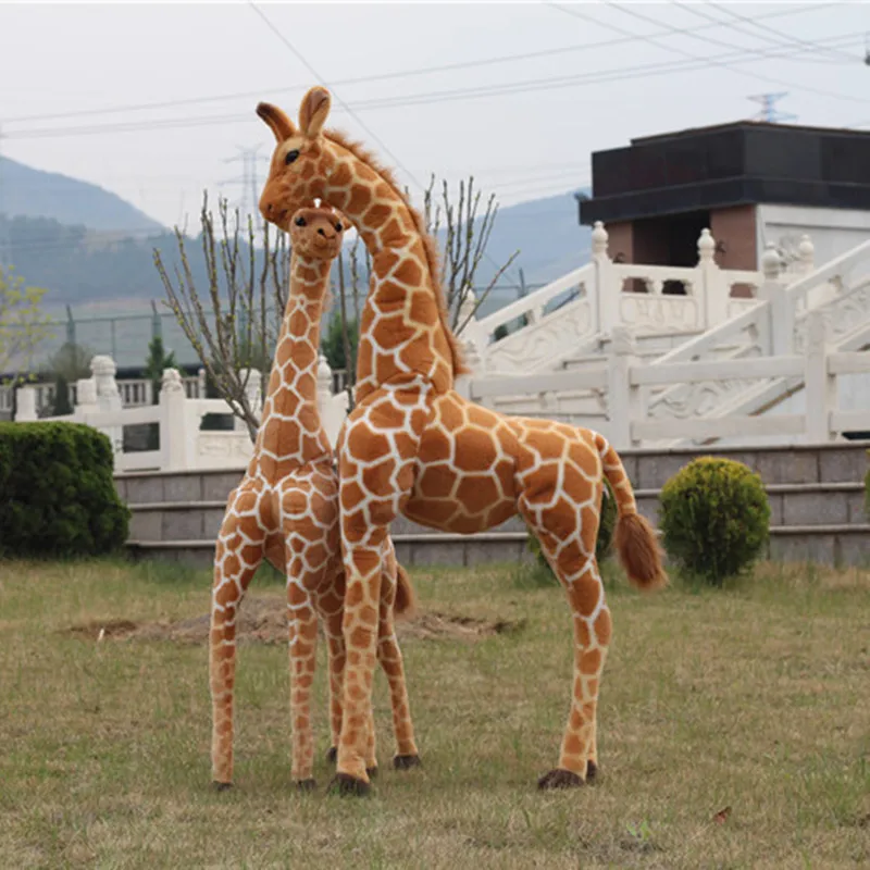 1 шт 60 см реалистичный Жираф мягкая плюшевая игрушка-симулятор животного хорошее качество стоящая осанка милая кукла "Жираф"