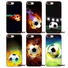 Для Samsung Galaxy S2 S3 S4 S5 MINI S6 S7 S8 S9 края Плюс примечание 2 3 4 5 8 Коке Fundas Чехол Для Телефона Крышка Огонь Футбол мяч