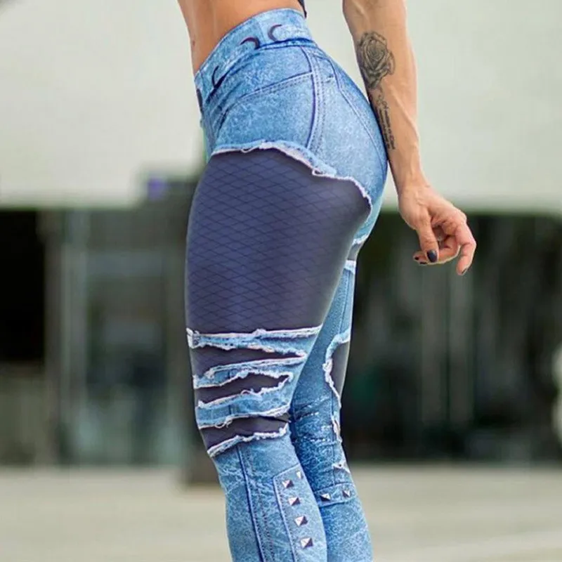 Йога Спортивные леггинсы Для женщин леггинсы беговые лосины для фитнеса женские эластичные спортивные штаны с высокой талией для йоги спорт брюк
