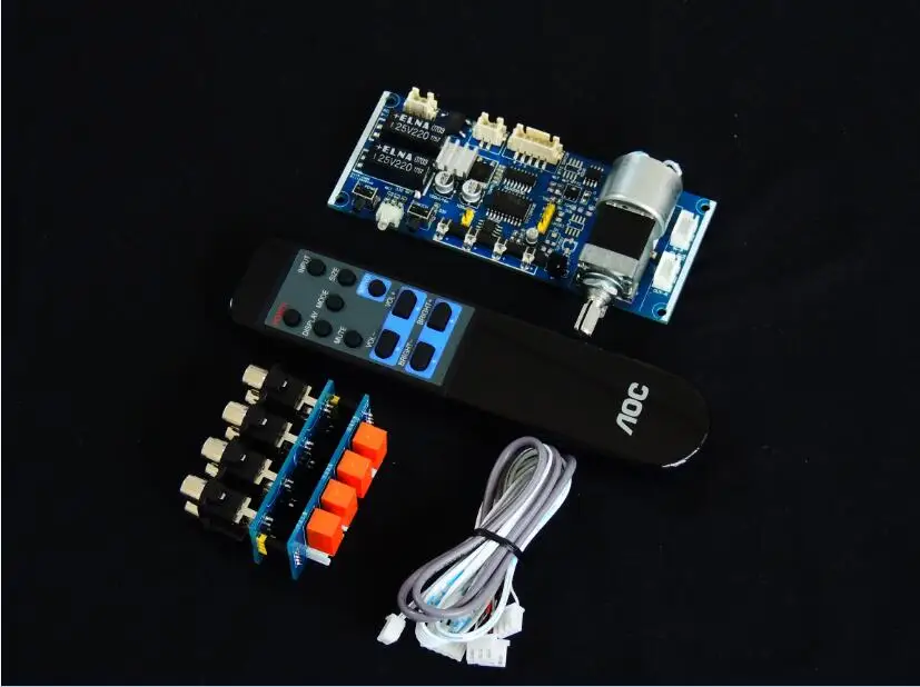 HLJ Remote Control Volume Audio Input Choose Motor Potentiometer Preamp Board HLJ Remote Control Volume Audio Input Choose Motor Potentiometer Preamp Board