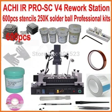 ACHI IR PRO SC V4 паяльная станция IR материнская плата, пайка+ 600 шт bga трафареты Комплект 250K припой шар