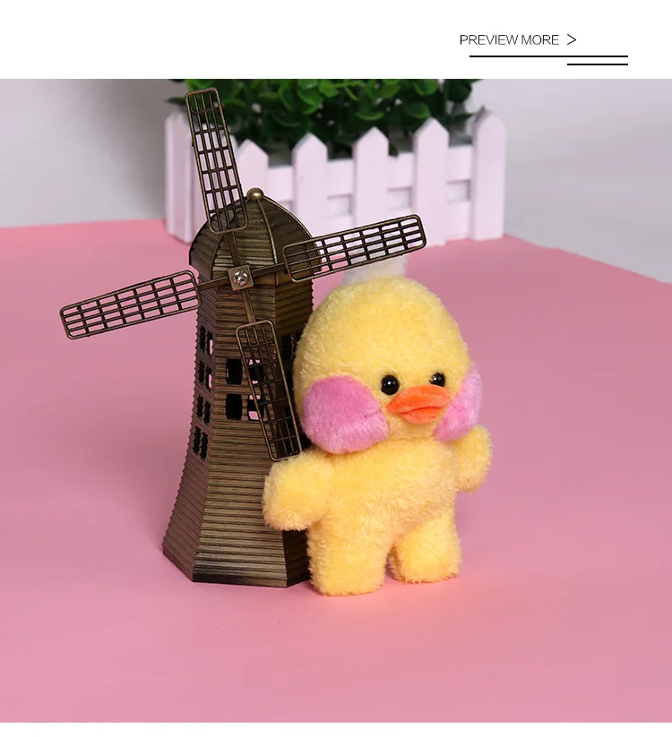 Милый мини 12 см желтая утка брелок-плюшевая игрушка мягкие животные маленькие Ins утка кукла брелок для ключей детские игрушки для девочек подарок для детей