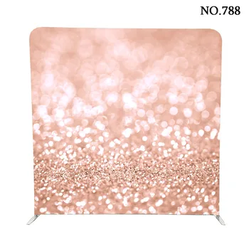 

No.788 pink gold sequins on the glitter sparkle of light background pillow case backdrop with stand for photo booth