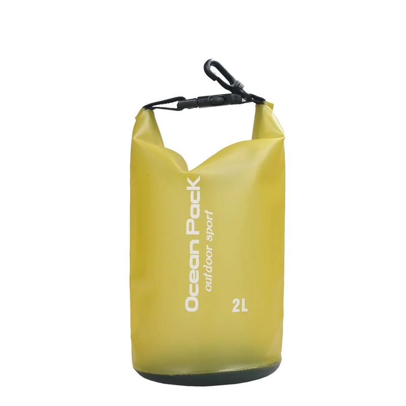 yellow 2L Высокое качество ПВХ Водонепроницаемый сухой мешок Открытый Спорт Плавание рафтинг Каякинг парусный спорт сумка для хранения Портативный прочный 2L/5L/10L - Цвет: yellow 2L