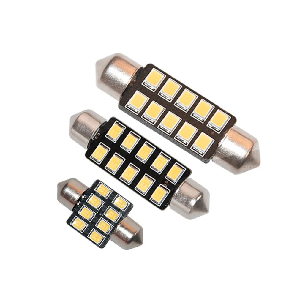 1 шт. теплый белый 32 мм 39 42 2835 SMD 8 10 светодиодный автомобильная светодиодная