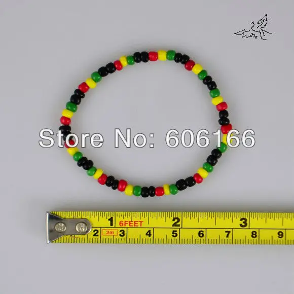 40x браслет из стеклянных бусин растягивающийся эластичный в стиле панк хип хоп