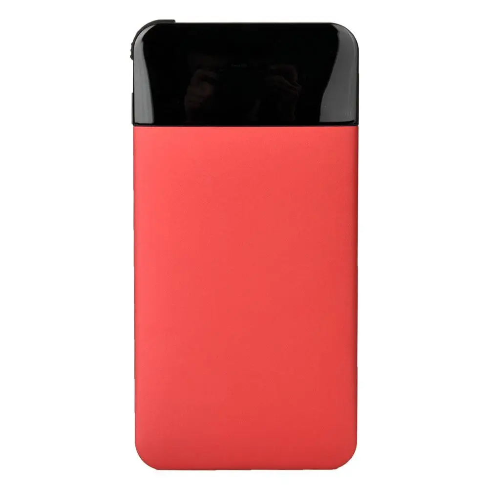 Портативный 10000 mAh Мобильная мощность поставляется с линией мини-чехол для аккумулятора Горячая Распродажа - Цвет: RED